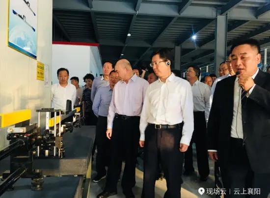 襄陽市市長攜相關政府領導100多人一行視察深圳市米朗科技有限公司生產基地-湖北棗陽米朗工業園